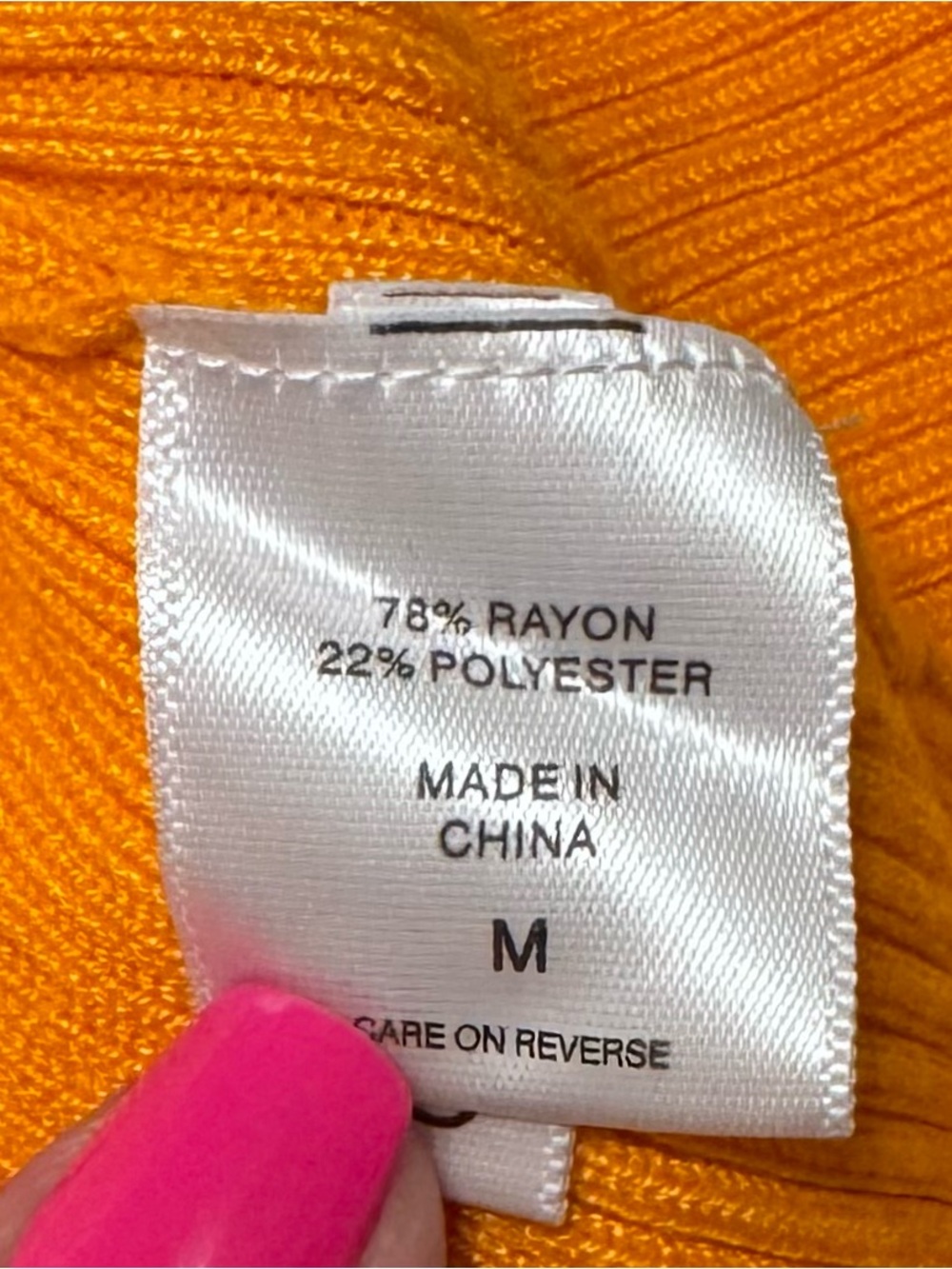 New York and Company Orange Twist-Front Long-Sleeve Knit Sweater - Picture 7 of 7